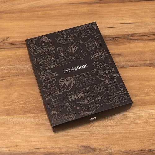 STARTER KIT INFINITEBOOK. Kit « Infinitebook » à couverture rigide, 1 kit de nettoyage, 1 marqueur et 1 porte-stylo à bille - 8
