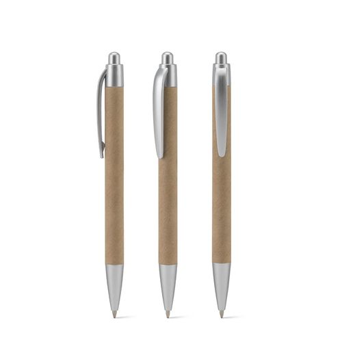 KYRA. Stylo à bille fabriqué à partir de papier 100 % recyclé et détails en ABS recyclé (100 % rABS) - 1