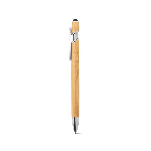 NEIL BAMBOO. Stylo à bille en bambou avec détails en aluminium chromé - 4