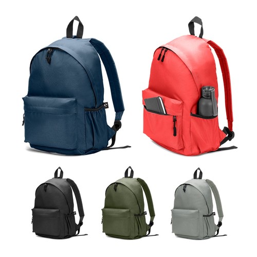 ROSARIO. MOCHILA CLÁSICA CON UN DISEÑO ATEMPORAL EN POLIÉSTER RECICLADO 600D