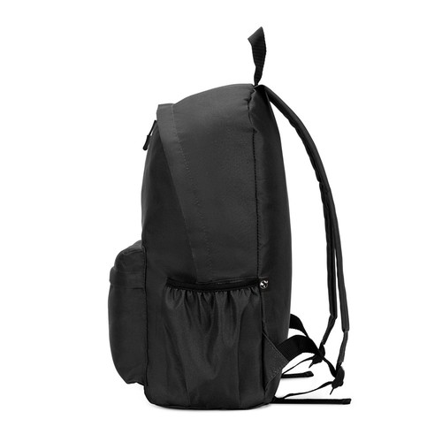 black ROSARIO. Mochila clásica con un diseño atemporal en poliéster reciclado 600D