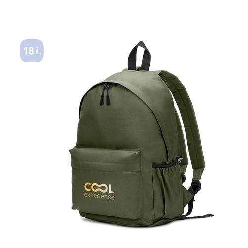 ROSARIO. MOCHILA CLÁSICA CON UN DISEÑO ATEMPORAL EN POLIÉSTER RECICLADO 600D