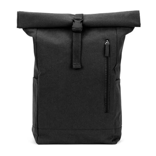 black SAINT. Mochila enrollable de algodón reciclado y poliéster reciclado (380 g/m²)