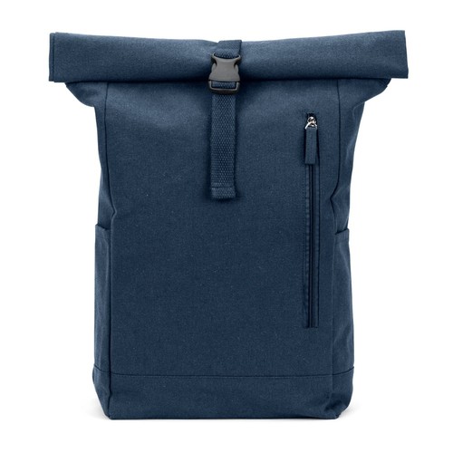 blue SAINT. Mochila enrollable de algodón reciclado y poliéster reciclado (380 g/m²)