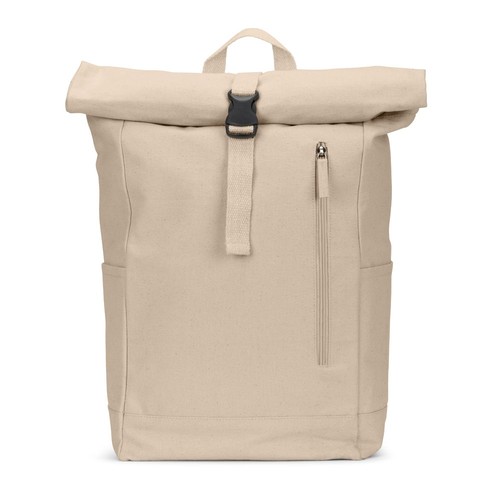 SAINT. MOCHILA ENROLLABLE DE ALGODÓN RECICLADO Y POLIÉSTER RECICLADO (380 G/M²)