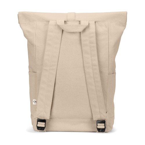 natural SAINT. Mochila enrollable de algodón reciclado y poliéster reciclado (380 g/m²)