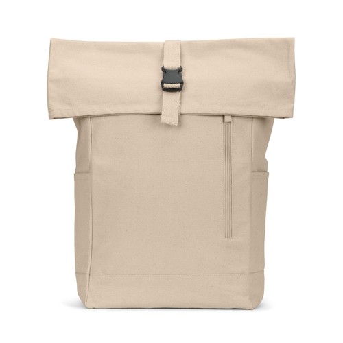 natural SAINT. Mochila enrollable de algodón reciclado y poliéster reciclado (380 g/m²)