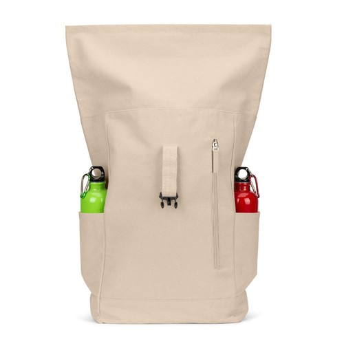 natural SAINT. Mochila enrollable de algodón reciclado y poliéster reciclado (380 g/m²)