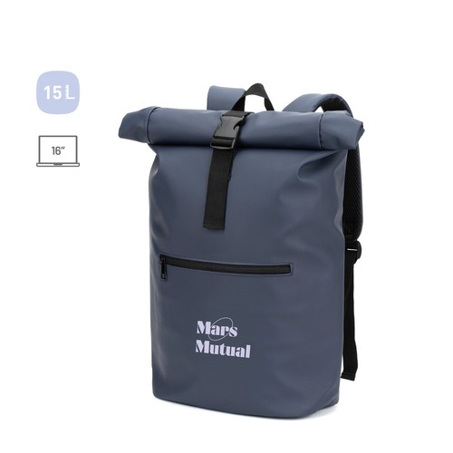 PORTLAND. MOCHILA ENROLLABLE DE PU CON BOLSILLO PARA PORTÁTIL DE 16