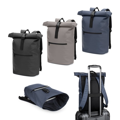 PORTLAND. MOCHILA ENROLLABLE DE PU CON BOLSILLO PARA PORTÁTIL DE 16