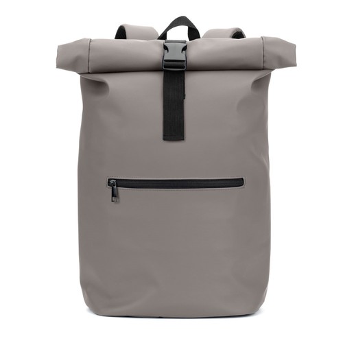 PORTLAND. Mochila enrollable de PU con bolsillo para portátil de 16