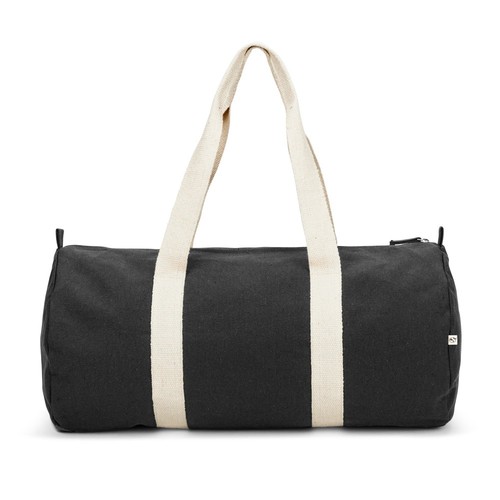 black SAINT SPORT. Bolsa de deporte de algodón reciclado y poliéster reciclado (380 g/m²)
