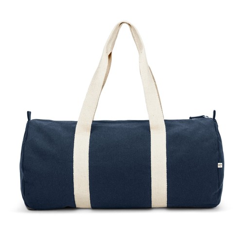 blue SAINT SPORT. Bolsa de deporte de algodón reciclado y poliéster reciclado (380 g/m²)