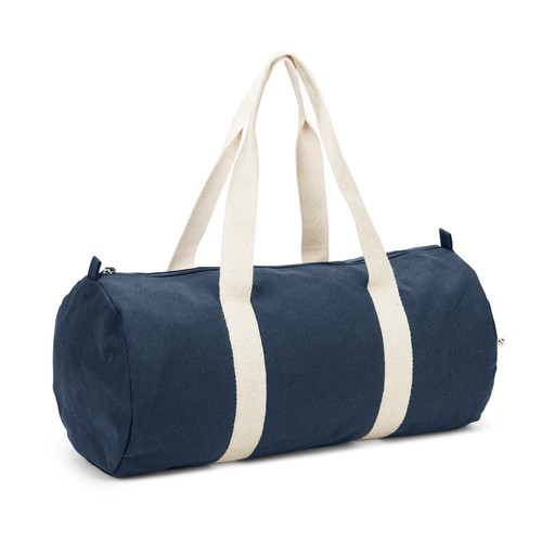 blue SAINT SPORT. Bolsa de deporte de algodón reciclado y poliéster reciclado (380 g/m²)