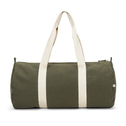 verde oscuro SAINT SPORT. Bolsa de deporte de algodón reciclado y poliéster reciclado (380 g/m²)