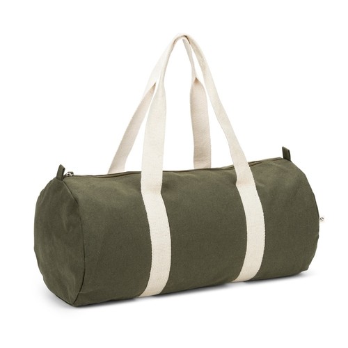 verde oscuro SAINT SPORT. Bolsa de deporte de algodón reciclado y poliéster reciclado (380 g/m²)