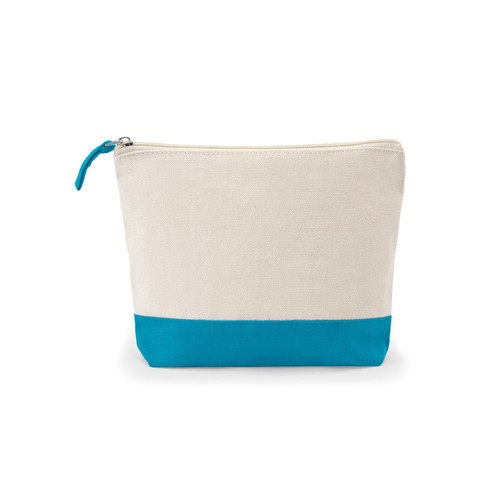 azul claro DAPHNE. Neceser 100% algodón (340 g/m²) bicolor
