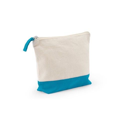 azul claro DAPHNE. Neceser 100% algodón (340 g/m²) bicolor