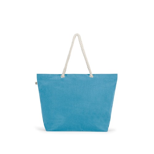 ATHENS. Sac de plage en coton recyclé (70 %) et polyester recyclé (30 %) (220 g/m²) - 3