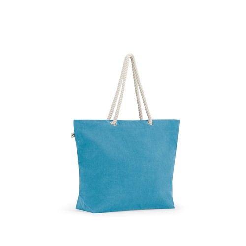 ATHENS. Sac de plage en coton recyclé (70 %) et polyester recyclé (30 %) (220 g/m²) - 2