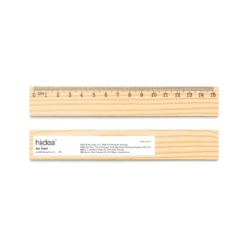 WESLEY 15. Règle en bois de pin avec échelle graduée de 15 cm, RIONDET SERIPUB, EYBENS