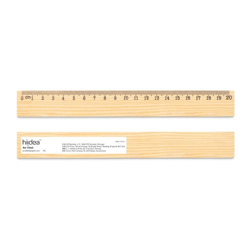 WESLEY 20. Règle en bois de pin avec échelle graduée de 20 cm, RIONDET SERIPUB, EYBENS