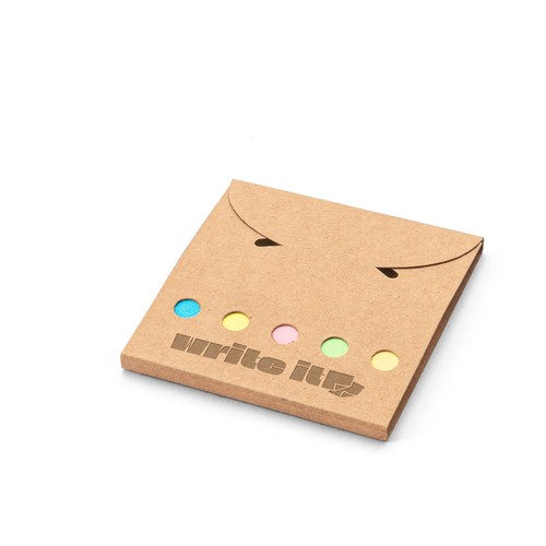 AINSLEY. SET DE OFICINA 2 EN 1, FABRICADO CON PAPEL 100% RECICLADO, CON 6 BLOCS DE NOTAS ADHESIVAS