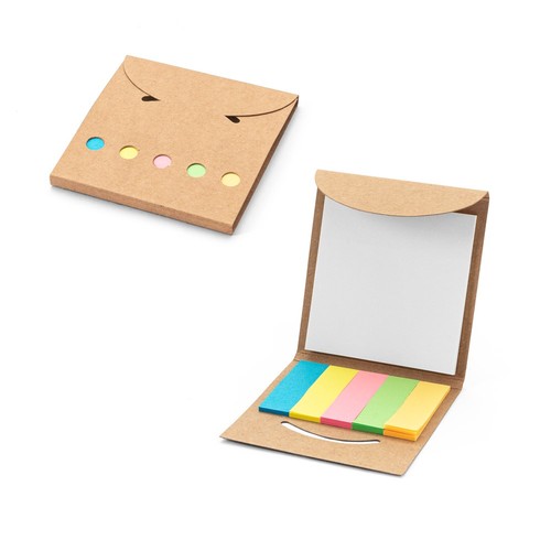 AINSLEY. Set de bureau 2 en 1, fabriqué à partir de papier 100 % recyclé, avec 6 blocs-notes autocollants, RIONDET SERIPUB, EYBENS