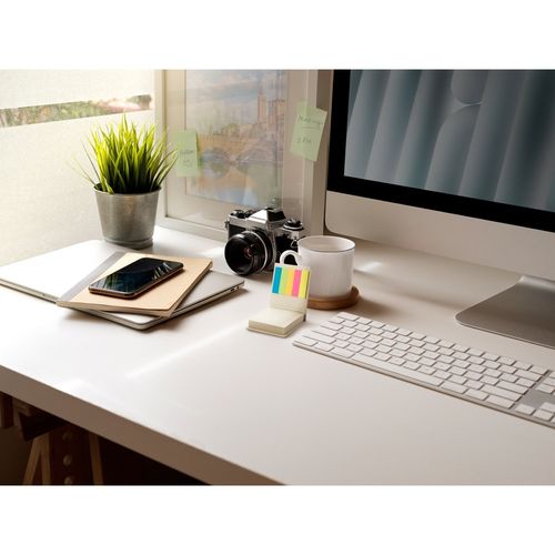 KAIRON. Juego de oficina 2 en 1 elaborado con papel 100% reciclado con 6 blocs de notas adhesivas