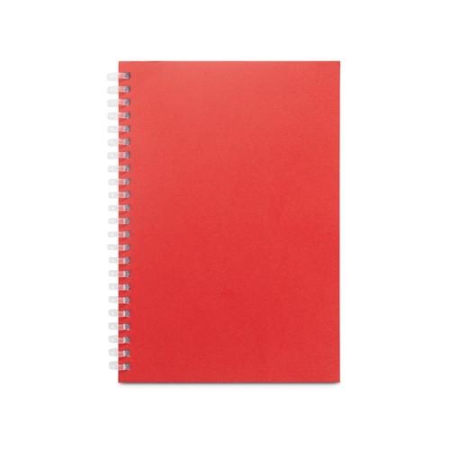 SCHILLER. Bloc de notas A5 con tapa flexible, fabricado con papel 100% reciclado