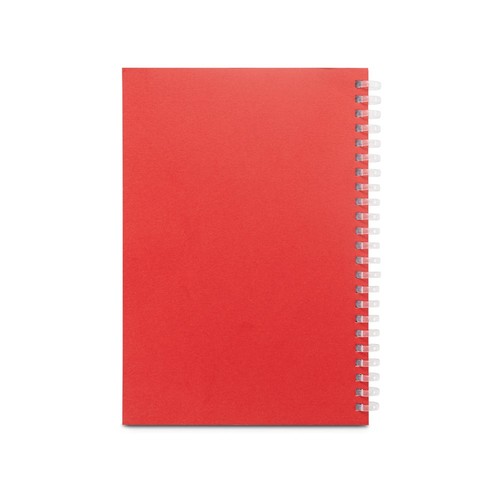 SCHILLER. Bloc de notas A5 con tapa flexible, fabricado con papel 100% reciclado
