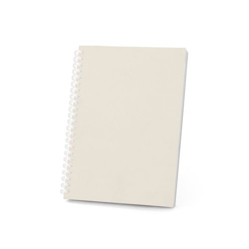 SCHILLER. Bloc de notas A5 con tapa flexible, fabricado con papel 100% reciclado