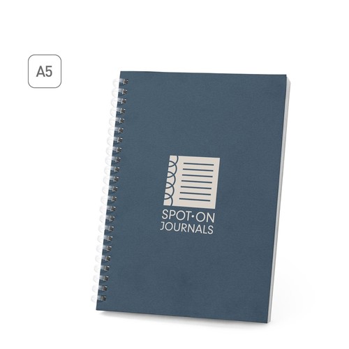 SCHILLER. BLOC DE NOTAS A5 CON TAPA FLEXIBLE, FABRICADO CON PAPEL 100% RECICLADO