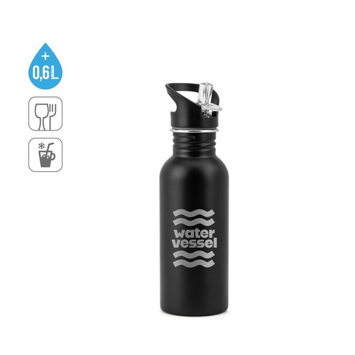 EDBERG. BOTELLA DE ACERO INOXIDABLE DE PARED SIMPLE