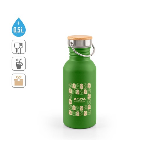 EWING. BOTELLA DE ACERO INOXIDABLE DE PARED SIMPLE (90% RECICLADA)