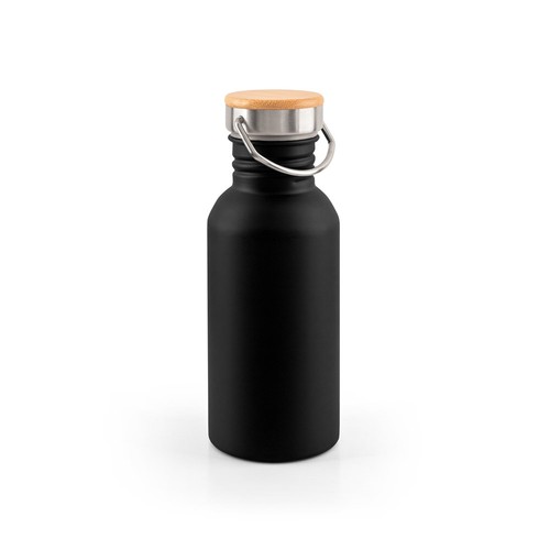 black EWING. Botella de acero inoxidable de pared simple (90% reciclada)