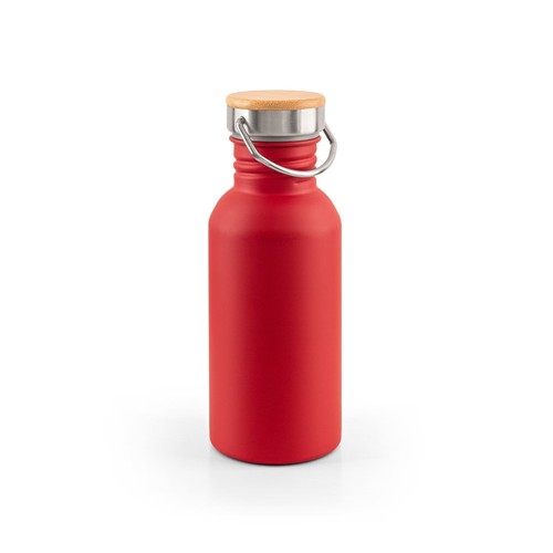 red EWING. Botella de acero inoxidable de pared simple (90% reciclada)