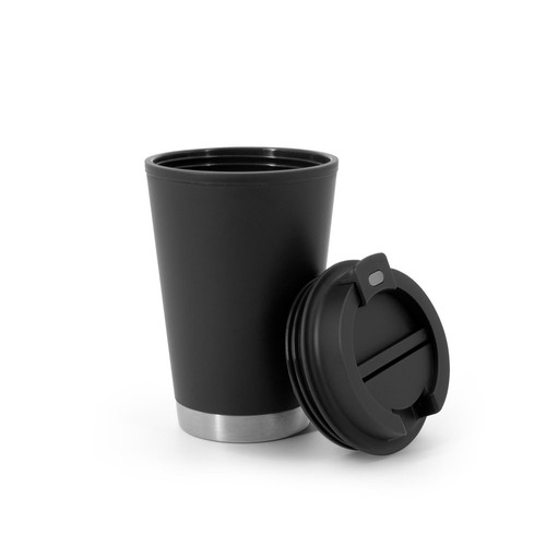 black FIGLIOLI. Vaso de viaje de PP de doble pared a prueba de fugas