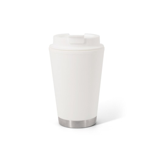 white FIGLIOLI. Vaso de viaje de PP de doble pared a prueba de fugas