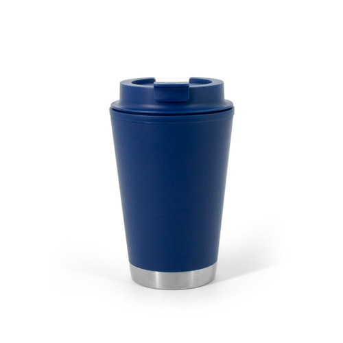 azul marino FIGLIOLI. Vaso de viaje de PP de doble pared a prueba de fugas