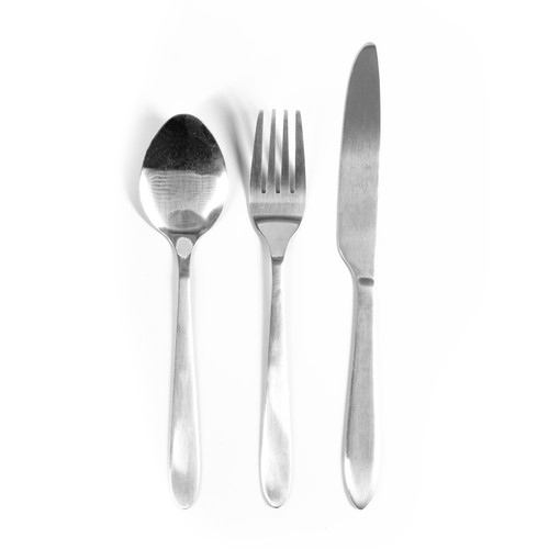 plateado satinado WILEY. Juego de cubiertos de acero inoxidable de 3 piezas