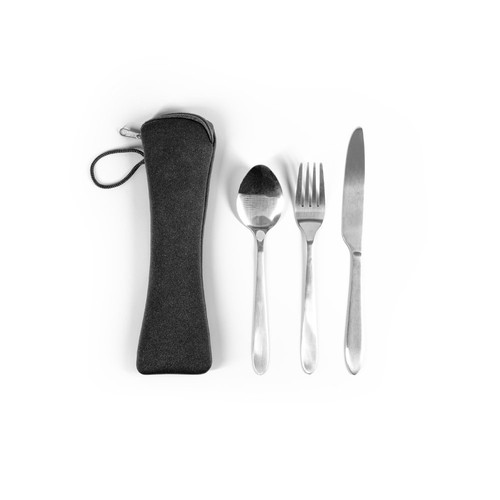 plateado satinado WILEY. Juego de cubiertos de acero inoxidable de 3 piezas