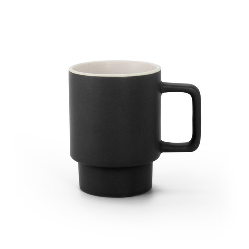 black KUERTEN. Taza de cerámica con acabado mate, 330 mL