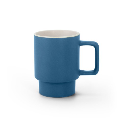 blue KUERTEN. Taza de cerámica con acabado mate, 330 mL