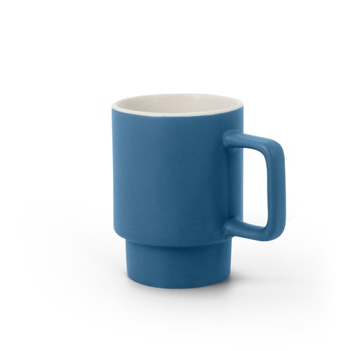 blue KUERTEN. Taza de cerámica con acabado mate, 330 mL