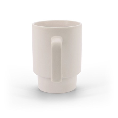 blanco pastel KUERTEN. Taza de cerámica con acabado mate, 330 mL