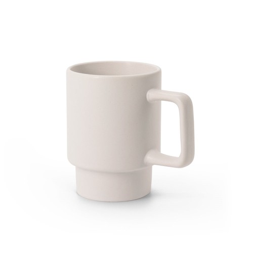 blanco pastel KUERTEN. Taza de cerámica con acabado mate, 330 mL