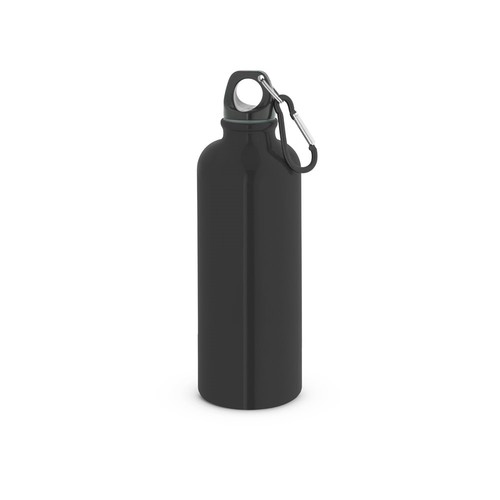 black KELCE. Botella de acero inoxidable de pared simple con mosquetón de 550 ml
