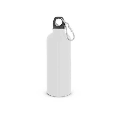 white KELCE. Botella de acero inoxidable de pared simple con mosquetón de 550 ml