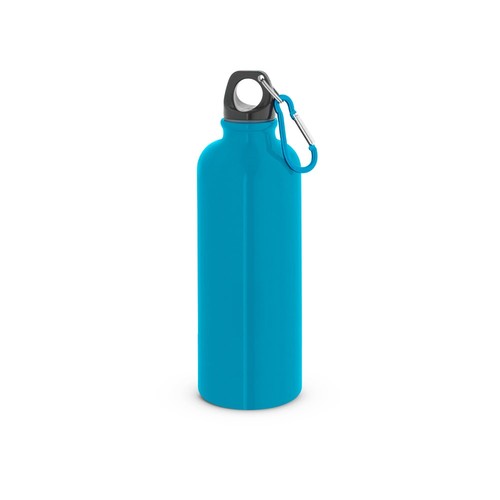 azul claro KELCE. Botella de acero inoxidable de pared simple con mosquetón de 550 ml